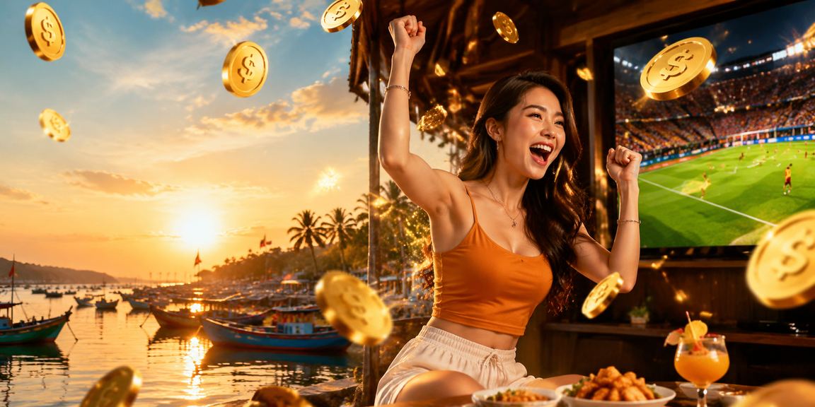 Người dùng xem tỷ lệ kèo cá cược tại bãi biển Mũi Né Việt Nam